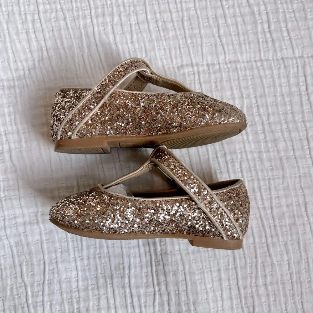 Edgehill x Nicola Bathie Glitter T-Bar Shoes, Baby/Toddler Size 6